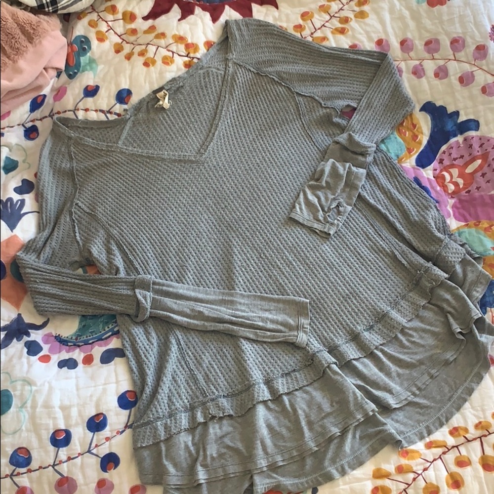 We the Free Gray Thermal Sweater (small)
